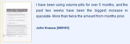 Testimonials for volume pills